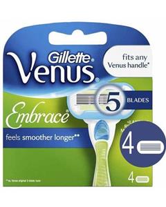 تیغ یدک 4 عددی Gillette Venus Embrace Shaving Cartridges 5 Blade Gillette Venus  Embrace Shaving Cartridges 3 Blade Pack of 4