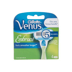 تیغ یدک 4 عددی Gillette Venus Embrace Shaving Cartridges 5 Blade Gillette Venus  Embrace Shaving Cartridges 3 Blade Pack of 4