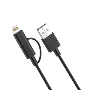 کابل تبدیل USB به لایتنینگ و microUSB هویت مدل HV-CB526 به طول 1 متر Havit HV-CB526 USB To Lightning And microUSB Cable 1m