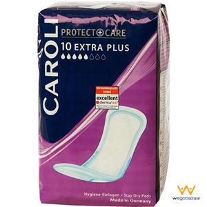نوار بهداشتی کرولی سری Protect Plus Care مدل Extra پنج قطره بسته 10 عددی Caroli Sanitary Pad 10pcs 