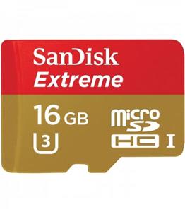 کارت حافظه microSDHC سن دیسک مدل Extreme کلاس 10 استاندارد UHS-I U3 سرعت 90MBps 600X همراه با آداپتور SD ظرفیت 16 گیگابایت Sandisk Extreme UHS-I U3 Class 10 90MBps 600X microSDHC With Adapter - 16GB