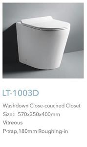 توالت فرنگی vitreous وال هنگ بیده دار مدل 1003 