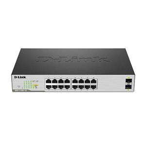 سوییچ 18 پورت دی لینک مدل دی جی اس 1100 D-Link DGS-1100-18 16-Port Gigabit Smart Switch Poe With 2-Port SFP