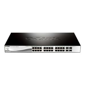 سوئیچ 28 پورت و اسمارت دی لینک دی جی اس 1210 28 پی D-Link DGS-1210-28P Web Smart 28 Port Managed Desktop Rack-Mountable Switch