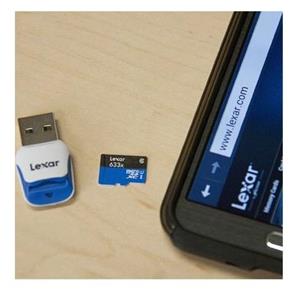 کارت حافظه microSDXC لکسار مدل High-Performance Lexar High-Performance UHS-I U1  microSDXC With USB 3.0 Reader - 128GB