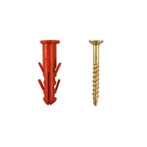 پیچ و رولپلاک 4 سانتی‌متری کاسپین بسته 20 عددی Caspian 4Cm Screw And Rawlplug 20PCS