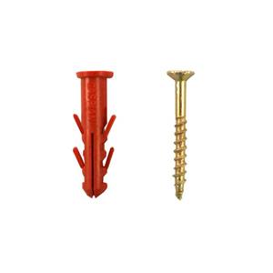 پیچ و رولپلاک 5 سانتی‌متری کاسپین بسته 20 عددی Caspian 5Cm Screw And Rawlplug 20PCS 