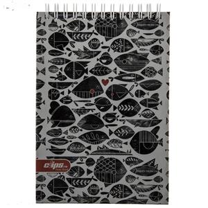دفتر یادداشت کلیپس طرح ماهی - 100 برگ Clips Fish Design Notebook - 100 Sheets