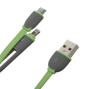 کابل تبدیل USB به لایتنینگ و microUSB تسکو به طول 1 متر TSCO  2 In 1 USB Cable 1m
