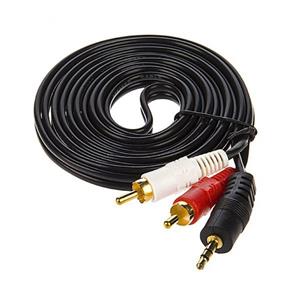 کابل تبدیل جک 3.5 میلی متری به دو RCA تسکو مدل تی سی 81 به طول 2 متر TSCO TC 81 2 In 1 3.5mm To 2 RCA Plug Cable 2m