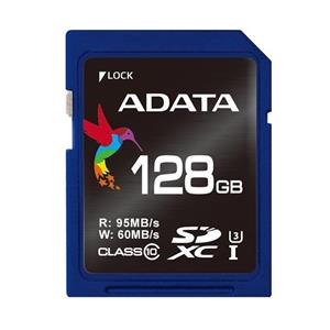 کارت حافظه ای دیتا مدل ایکس پی جی سری اس سی با ظرفیت 128 گیگابایت Transcend XPG series of SDXC UHS I Speed Class 3 U3 Memory Card 128GB 