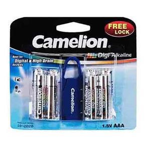 باتری کملیون مدل Digi Alkaline بسته 8 عددی به همراه یک چراغ قوه Camelion Digi Alkaline Battery Pack Of 8 With Free Flashlight