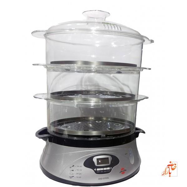 Pars Khazar Digi Steel Steam Cooker