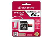 رم میکرو اس‌دی 64 گیگابایت Transcend Class 10 Premium 300X