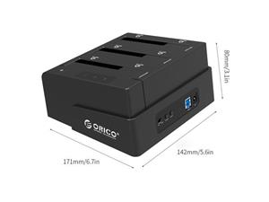 داک هارد دیسک اوریکو ORICO  2.5 & 3.5 inch SATA2.0 USB3.0 1 to 2 Clone External Hard Drive Dock