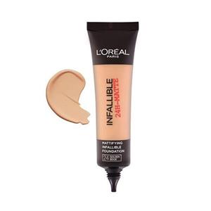 کرم پودر سری Infaillible 24H Matte مدل Golden Beige شماره 24 حجم 30 میلی‌ لیتر لورآل 