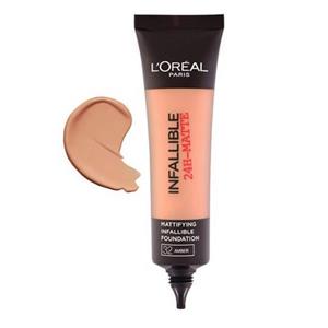 کرم پودر سری Infaillible 24H Matte مدل Amber شماره 32 حجم 30 میلی‌ لیتر لورآل  Loreal Infaillible 24H Matte Amber 32 Foundation 35ml