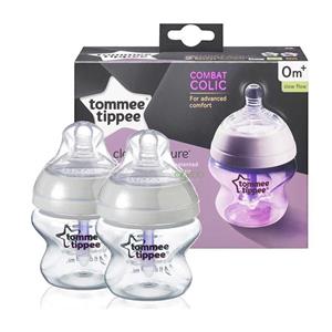 شیشه شیر تامی تیپی مدل 42242040 ظرفیت 150 میلی لیتر بسته دو عددی Tommee Tippee 42242040 Baby Bottle 150ml Pack of 2