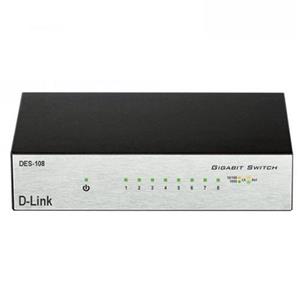 سوییچ 8 پورت دسکتاپی دی-لینک مدل DES-108 D-LINK DES-108 8-Port Desktop Switch