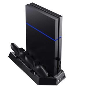 پایه فن دار سونی PS4 Vertical Stand With Fan And Dual Controller Charger PS4 Vertical Stand Controller Charger