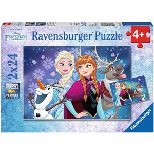 پازل 2 × 24 تکه راونزبرگر مدل Northern Lights Ravensburger Northern Lights 2 x 24 Puzzle