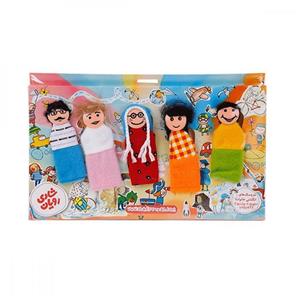 عروسک انگشتی شادی رویان مدل خانواده بسته 5 عددی Shadi Rouyan Family Finger Puppets Pack Of 5