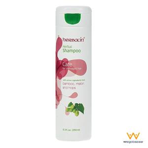 شامپو ترمیم کننده گیاهی هرباسین مدل Care حجم 250 میلی لیتر Herbacin Care Herbal Shampoo 250ml