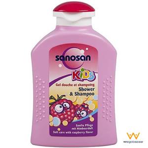 شامپو سر بدن بچه سانوسان مدل Kids Raspberry حجم 200 میلی لیتر Sanosan Shower Gel And Shampoo 200ml 