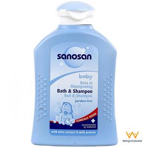 شامپو سر و بدن بچه سانوسان مدل Baby Bath And Shampoo حجم 200 میلی لیتر Sanosan Baby Bath And Shampoo 200ml