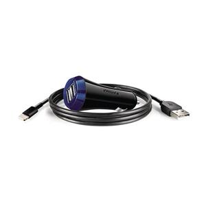 Philips DLP2257U/10 Ultra Fast Car Charger With microUSB Cable 