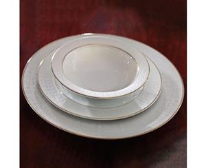 سرویس غذاخوری زرین 102 پارچه 12 نفره سری ایتالیا اف طرح سپید صدف درجه یک Zarin Iran Italia F Sepid Sadaf Pieces Porcelain Dinnerware Set High Grade 