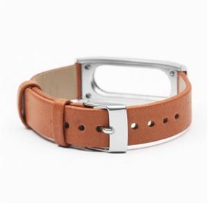 بند چرمی   دستبند سلامتی شیائومی Xiaomi Miband leather Strap
