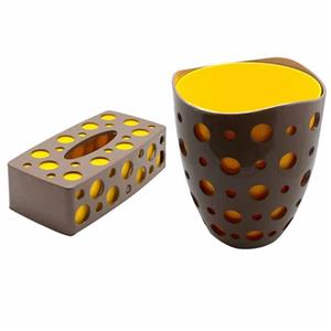 ست سطل و جا دستمال کاغذی بافت زیباسازان (زیبا) 51037