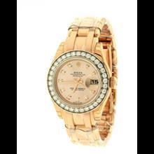 ساعت مچی زنانه رولکس اتوماتیک Rolex Lady Datejust Champagne Dial 18K Pink Gold Automatic Watch 179175CRJ