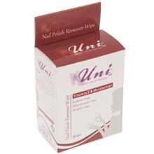 پد لاک پاک کن یونی لد مدل Vitamin E And Moisturizer بسته 10عددی Uni Led Vitamin E And Moisturizer Nail Polish Remover Pad 10Pcs