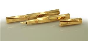 ست روان نویس و خودنویس یوروپن مدل خیام  - با روکش طلا Europen Khayyam Rollerball Pen and Fountain Pen Set - Gold Plated