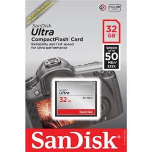 کارت حافظه CompactFlash سن دیسک مدل Ultra سرعت 333X 50MBps ظرفیت 32 گیگابایت Sandisk Ultra CompactFlash 333X 50MBps CF- 32GB