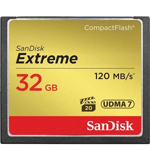 کارت حافظه CompactFlash سن دیسک مدل Extreme سرعت 800X 120MBps ظرفیت 32 گیگابایت SanDisk Extreme CompactFlash 800X 120MBps - 32GB