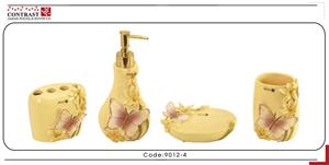 اکسسوری حمام و دستشویی 4 پارچه کنتراست  مدل 9012 
