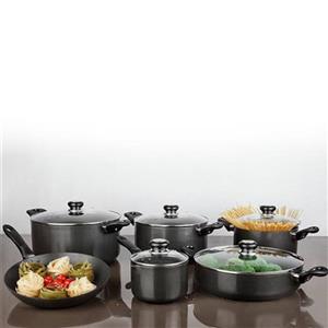 سرویس قابلمه کارال هاردآنادایزد ۱۱ پارچه مدل رز Karal Rose Hardanodized Cookware Set 11 Peices