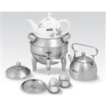 ست قوری و کتری پایه دار ام جی اس با قوری اضافه کد MSG Kettele And Teapot leggy Set Whit The Extra Tea Pot Set-230C6
