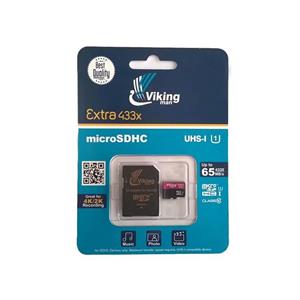 کارت حافظه ویکینگ من 433X کلاس 10 ظرفیت 32 گیگابایت Vikingman MicroSDHC Class 32GB 