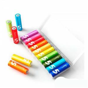 باتری قلمی آلکلالین شیاومی مدل رینبوو 7 بسته 10 تایی Xiaomi Rainbow AAA Battery Pack Of 10