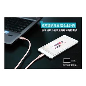 کابل شارژر میکرو یو اس بی Rock Space METAL & LEATHER Micro USB CABLE 