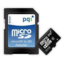 کارت حافظه میکرو اس دی پی کیو آی Micro SDHC Class 10 UHS-I 32GB PQI Micro SDHC Class 10 UHS-I 32GB With adapter