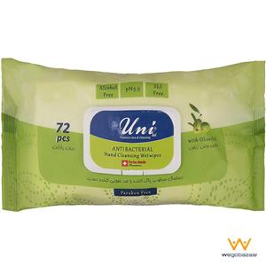 Uni Led Hand Anti Bacterial Cleansing Wet Wipes 72pcs 