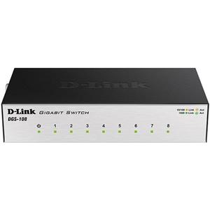 سوئیچ 8 پورت گیگ دی-لینک D-Link DGS-108 D-Link DGS-108 8-Port Gigabit Unmanaged Desktop Switch