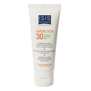 کرم ضد افتاب کلین درم 30 ایسیس فارما ISIS Pharma UVBlock clean derm spf30 