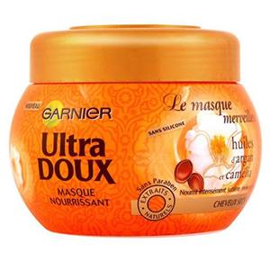 ماسک مو آرگان و کاملیا گارنیه سری Ultra Doux مدل Argan Camelia حجم 300 میلی لیتر Garnier Hair Mask 300ml 