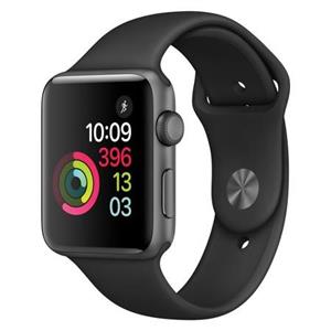 ساعت هوشمند اپل واچ 2 بند اسپرت مشکی - Apple Watch 2 MP062 42mm Space Gray Aluminium Case with black Sport Band Apple Watch 2 42mm Space Gray Aluminum Case with Black Sport Band